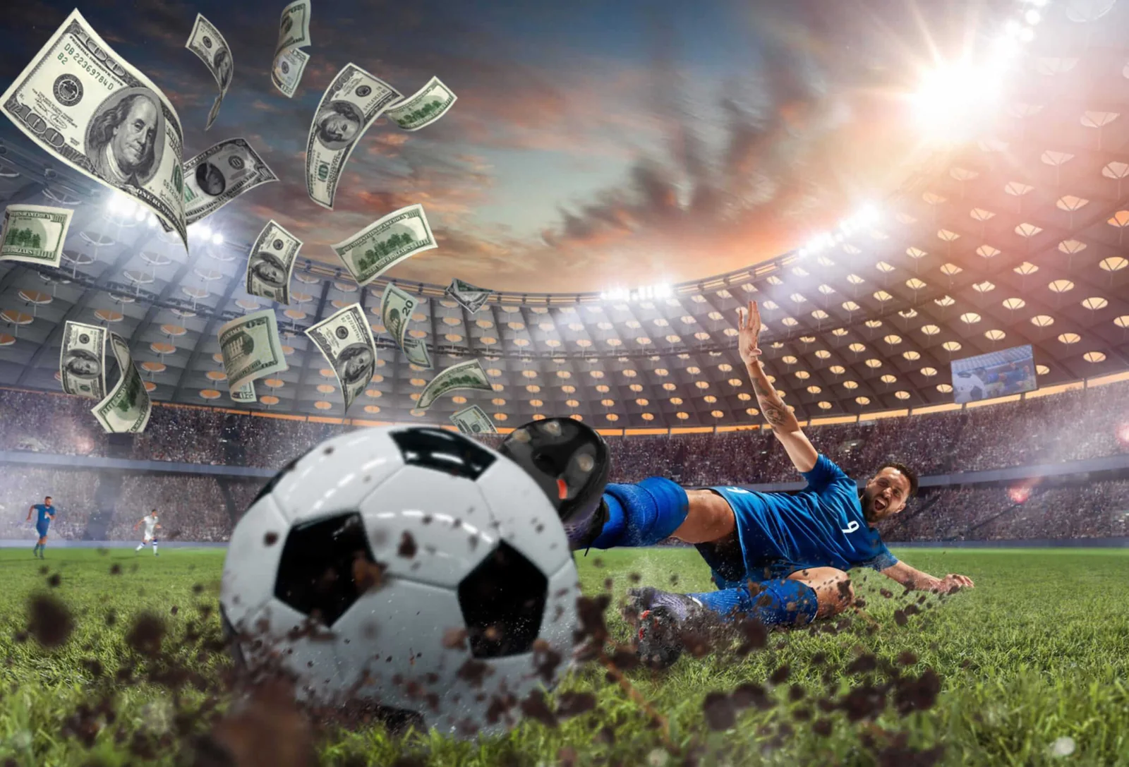 Aksi olahraga sebagai gambaran navigasi event dan liga di MEGAWIN777
